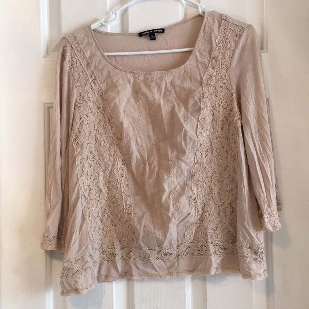 Lace detail blouse